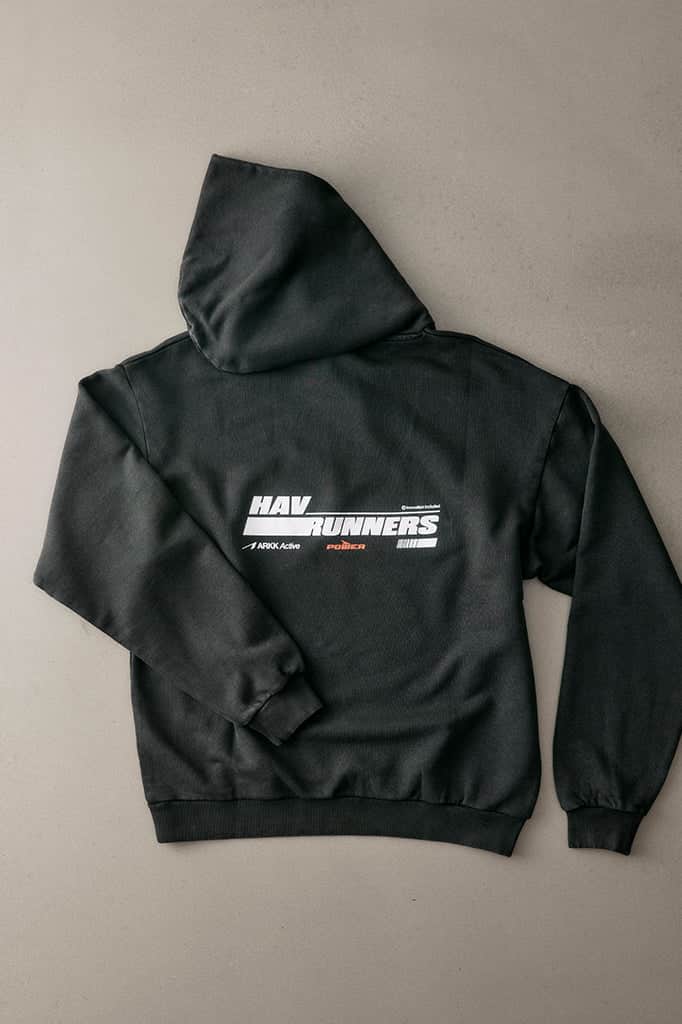 ARKK Apparel HAV Runner Hoodie | Black Crewneck